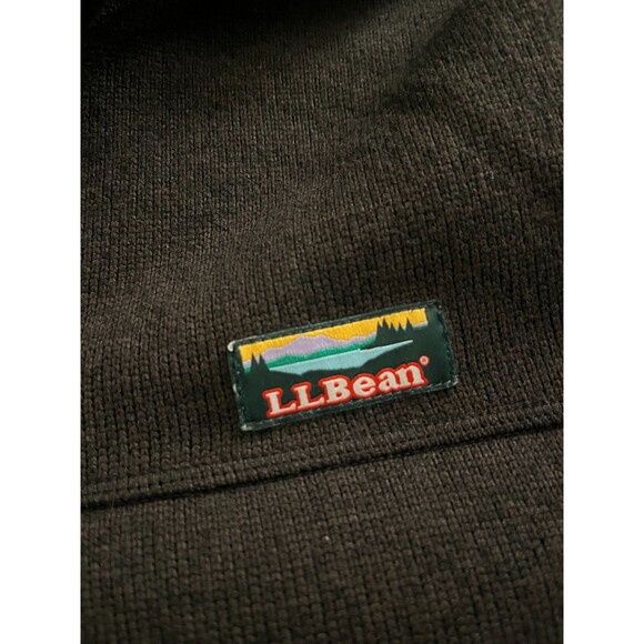 LL Bean Men's L REGULAR Fit Gray Full Zip Sweater Fleece Jacket Coat - Picture 4 of 12